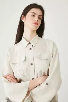 Льняная рубашка Medicine, бежевый