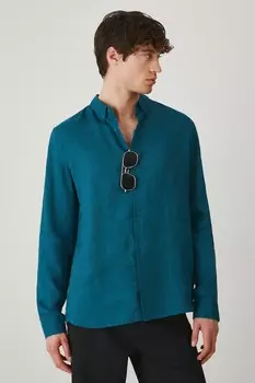 Льняная рубашка Medicine, бирюзовый