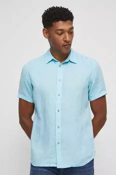 Льняная рубашка Medicine, бирюзовый