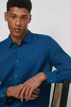 Льняная рубашка Medicine, бирюзовый