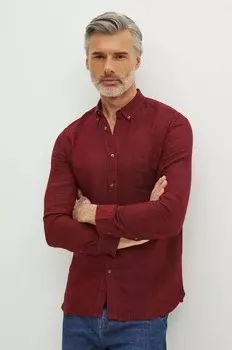 Льняная рубашка Medicine, гранатовый