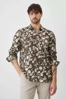 Льняная рубашка Medicine, коричневый