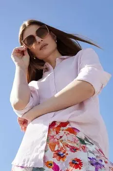 Льняная рубашка Medicine, розовый