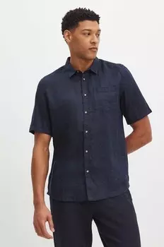 Льняная рубашка Medicine, темно-синий