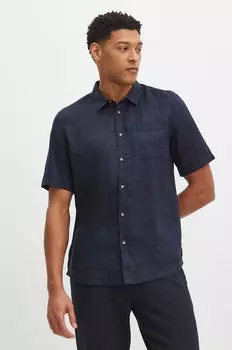 Льняная рубашка Medicine, темно-синий