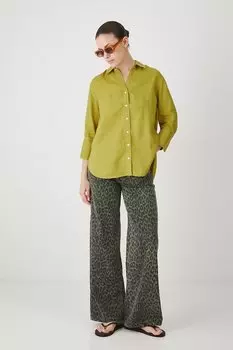 Льняная рубашка Medicine, зеленый