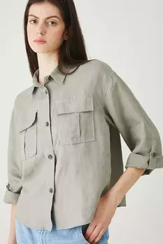 Льняная рубашка Medicine, зеленый