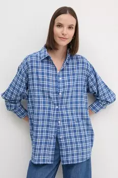 Льняная рубашка MICHAELA Pepe Jeans, синий