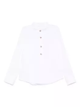 Льняная рубашка Miss Grant Kids, белый