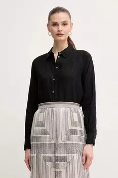 Льняная рубашка Mos Mosh, черный