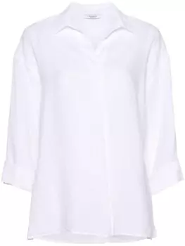 Льняная рубашка на пуговицах Peserico, белый