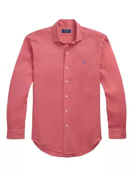 Льняная рубашка на пуговицах Polo Ralph Lauren, розовый