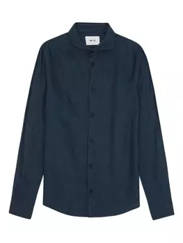 Льняная рубашка NN07, синий