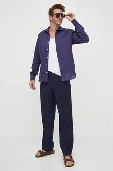 Льняная рубашка North Sails, темно-синий