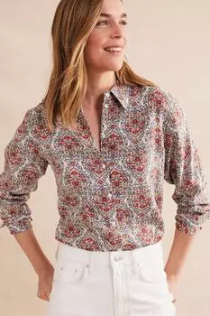 Льняная рубашка Новинка Boden, красный