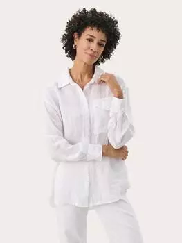 Льняная рубашка nuvin Part Two, цвет Bright White