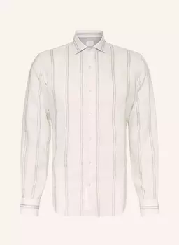 Льняная рубашка облегающего кроя Eleventy, мультиколор