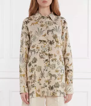 Льняная рубашка Oversize fit Riani, желтый