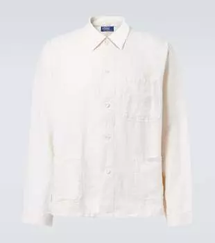 Льняная рубашка-оверсайз Polo Ralph Lauren, Antique Cream
