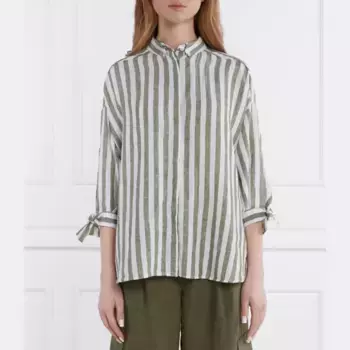 Льняная рубашка оверсайз Riani, зеленый