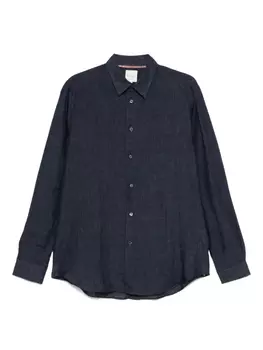 Льняная рубашка Paul Smith, синий