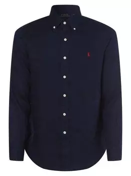 Льняная рубашка по индивидуальному заказу Polo Ralph Lauren, синий
