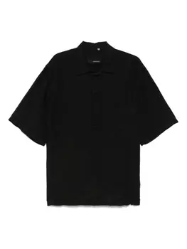 Льняная рубашка поло Costumein, черный