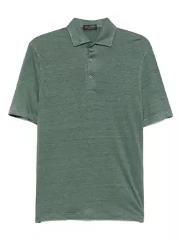 Льняная рубашка поло Dell'oglio, зеленый