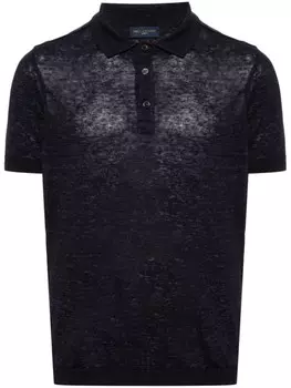 Льняная рубашка-поло Paul & Shark, синий