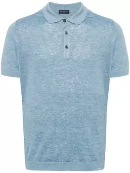 Льняная рубашка-поло Paul & Shark, синий