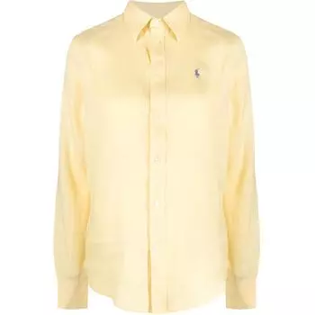 Льняная рубашка Polo Pony Polo Ralph Lauren, желтый