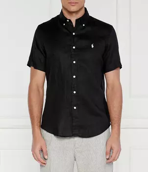 Льняная рубашка POLO RALPH LAUREN Custom fit, черный