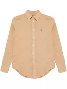 Льняная рубашка Polo Ralph Lauren, нейтральный