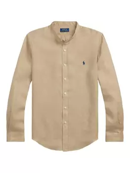 Льняная рубашка Polo Ralph Lauren, нейтральный