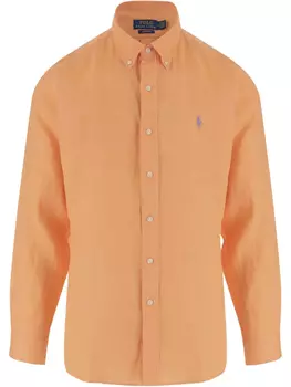 Льняная рубашка Polo Ralph Lauren, оранжевый