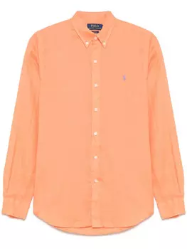 Льняная рубашка Polo Ralph Lauren, оранжевый