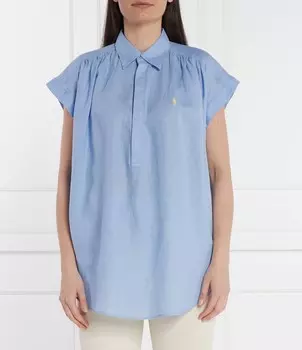 Льняная рубашка POLO RALPH LAUREN Relaxed fit, синий