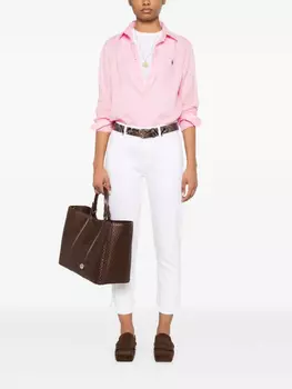 Льняная рубашка Polo Ralph Lauren, розовый