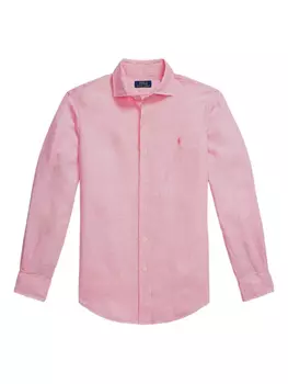 Льняная рубашка Polo Ralph Lauren, розовый