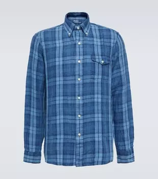 Льняная рубашка Polo Ralph Lauren, синий