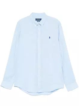 Льняная рубашка Polo Ralph Lauren, синий