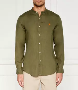 Льняная рубашка POLO RALPH LAUREN Slim Fit, цвет cachi