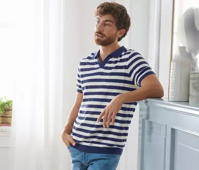 Льняная рубашка-поло Tchibo