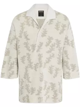 Льняная рубашка поло Zegna, нейтральный