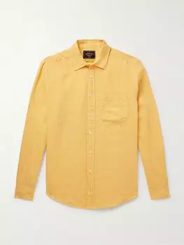 Льняная рубашка PORTUGUESE FLANNEL, желтый