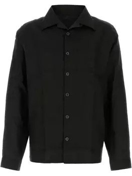 Льняная рубашка Prada, черный