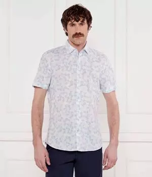 Льняная рубашка яма Slim fit Joop!, синий