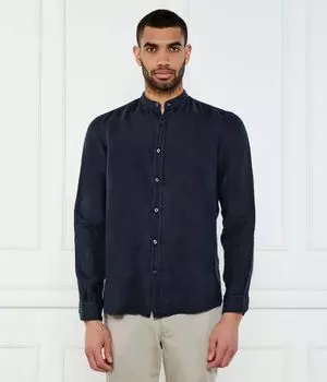 Льняная рубашка race_1_m Regular fit Boss Orange, синий