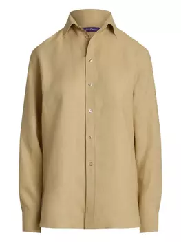 Льняная рубашка Ralph Lauren Collection, нейтральный