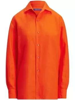 Льняная рубашка Ralph Lauren Collection, оранжевый